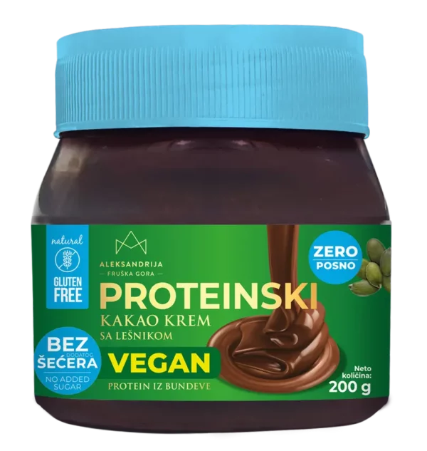 Aleksandrija Proteinski Vegan kakao krem sa lešnikom bez šećera