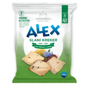 Aleksandrija slani krekeri od prosa i lana