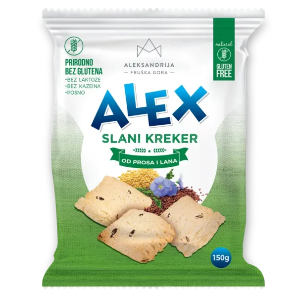 Aleksandrija slani krekeri od prosa i lana