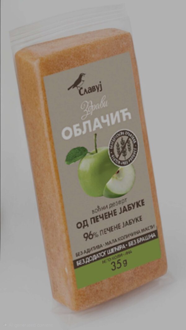 Zdravi oblačić od pecene jabuke